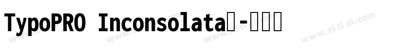 TypoPRO Inconsolata字字体转换